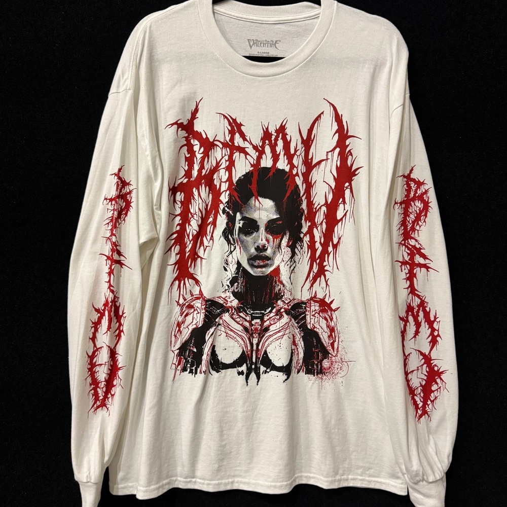 Bullet For My Valentine White Long-sleeve Concert T-Shirt - Size XL - Brand New